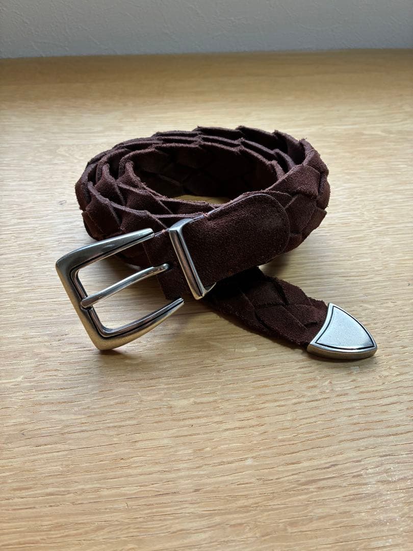 Andersonsアンダーソンズ　メッシュスエードレザーベルト/プンターレ　茶