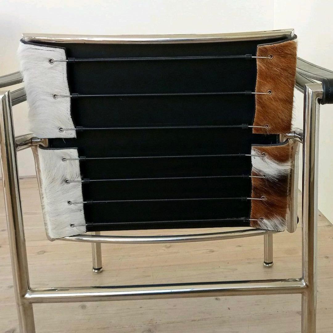 【名作】スリングチェア LC1風 ポニースキン 椅子 インテリア モダン