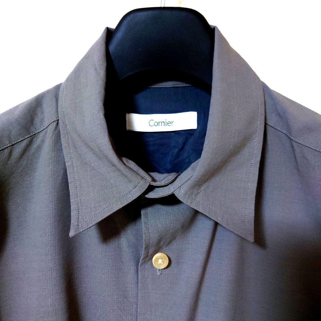 【M】Cornier 25SS スーパー160'sウールペーパーシャツ