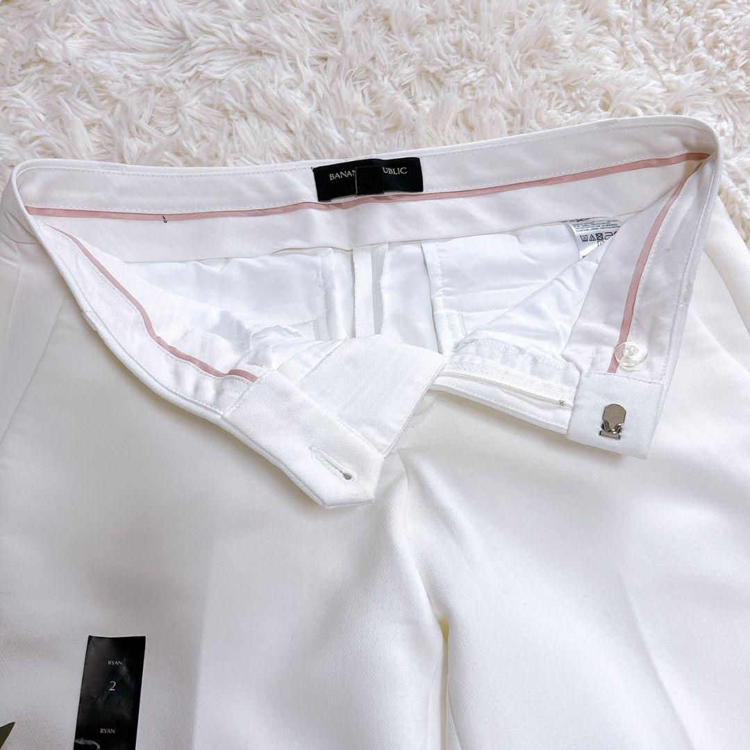 未使用　バナナリパブリック　ホワイトパンツスーツ　サイズ2