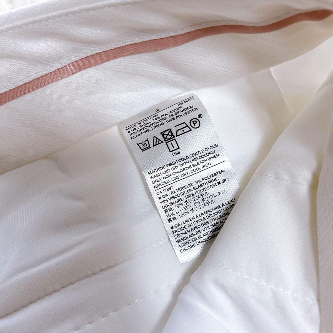 未使用　バナナリパブリック　ホワイトパンツスーツ　サイズ2