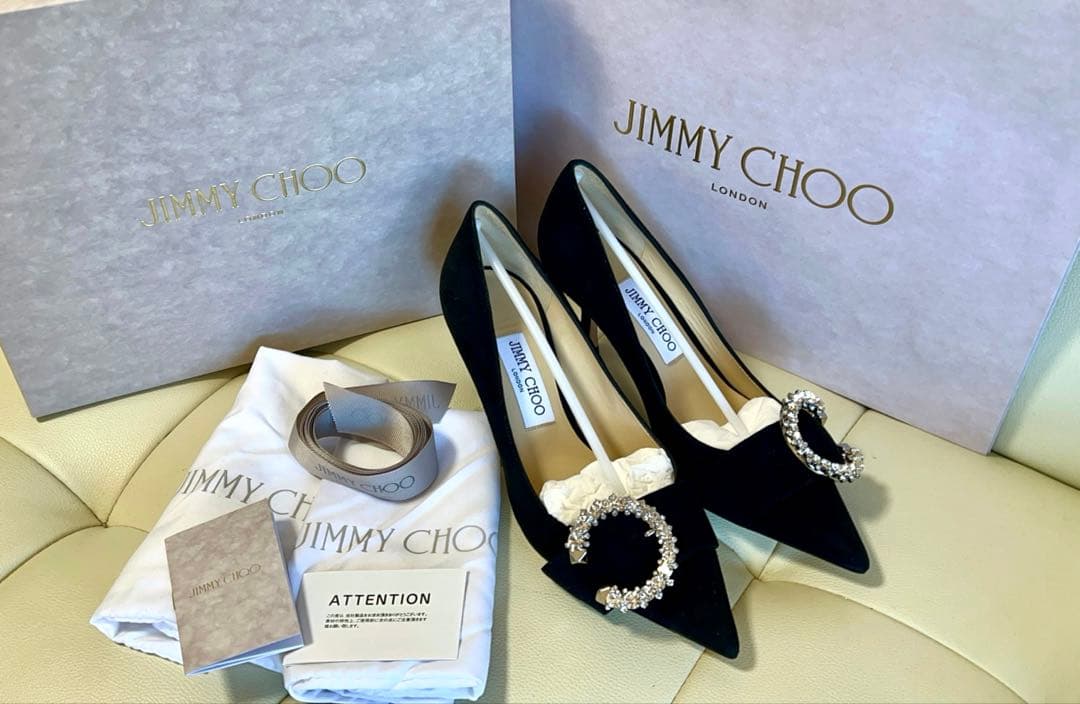 新品★JIMMYCHOO ブラック　パンプス 38 1/2