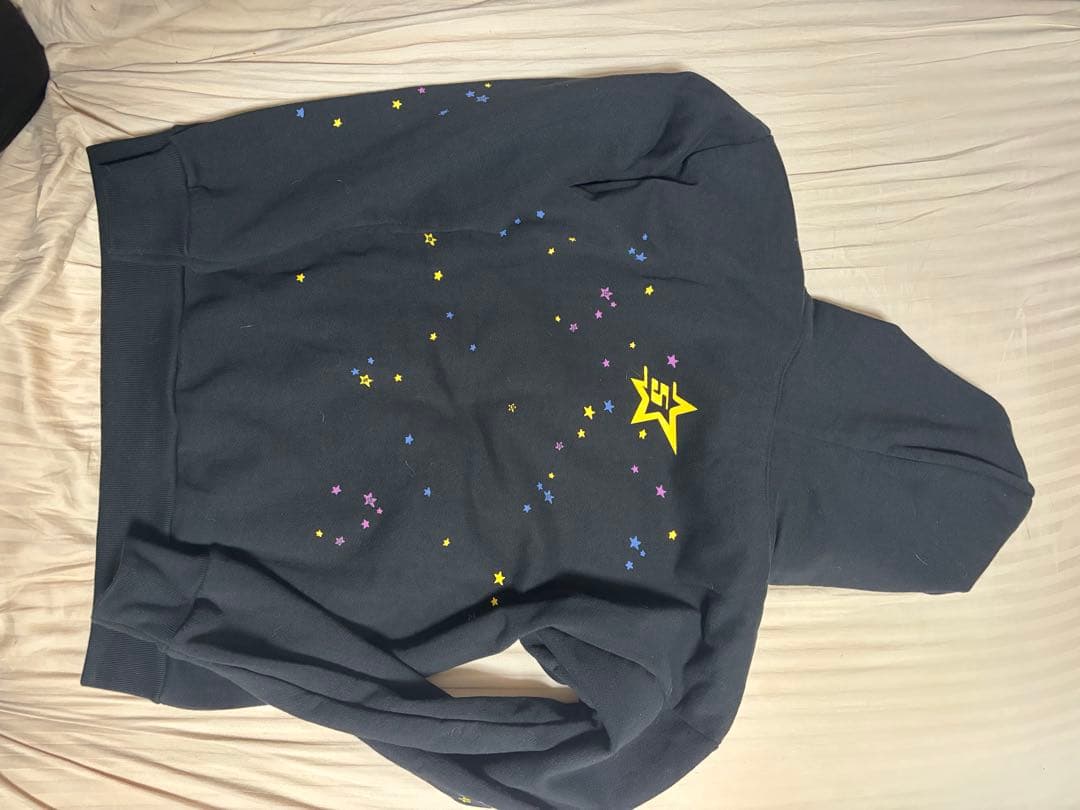 sp5der ブラック パーカー