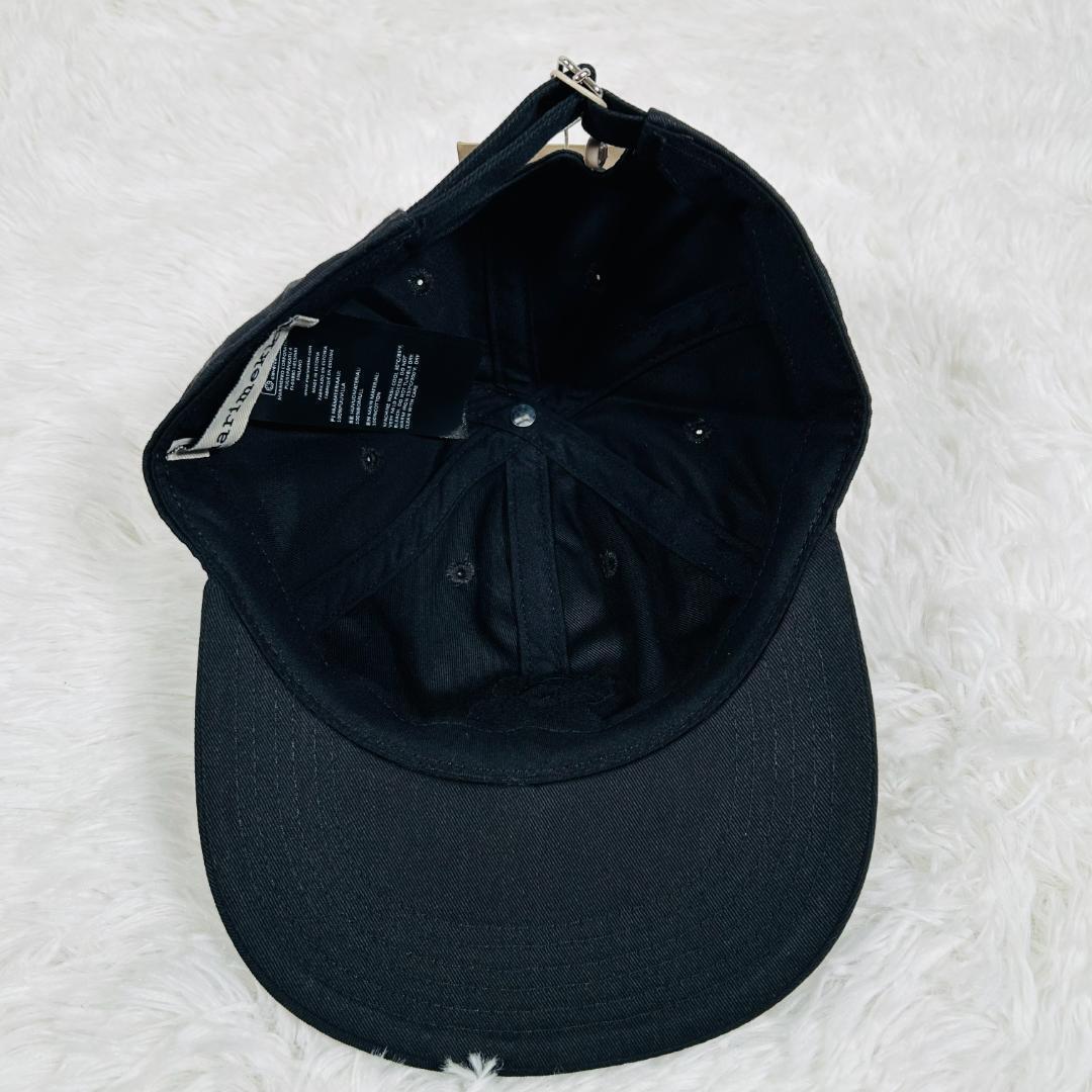 新品未使用 マリメッコ Krasta Solid キャップ 刺繍ロゴ ブラック