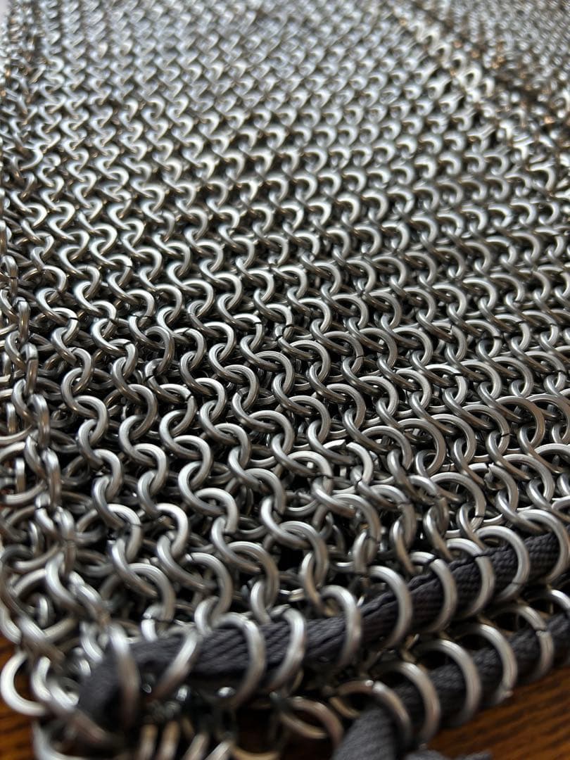 腕用鎖かたびら　ステンレス製　チェーンメイル　　手甲　防犯　籠手　鉄甲