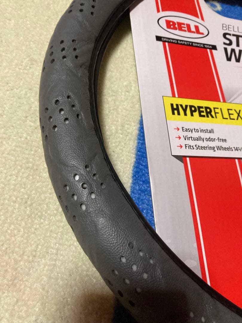 ラス1！USDM BELL ハンドルカバー　ステアリングカバーグレー