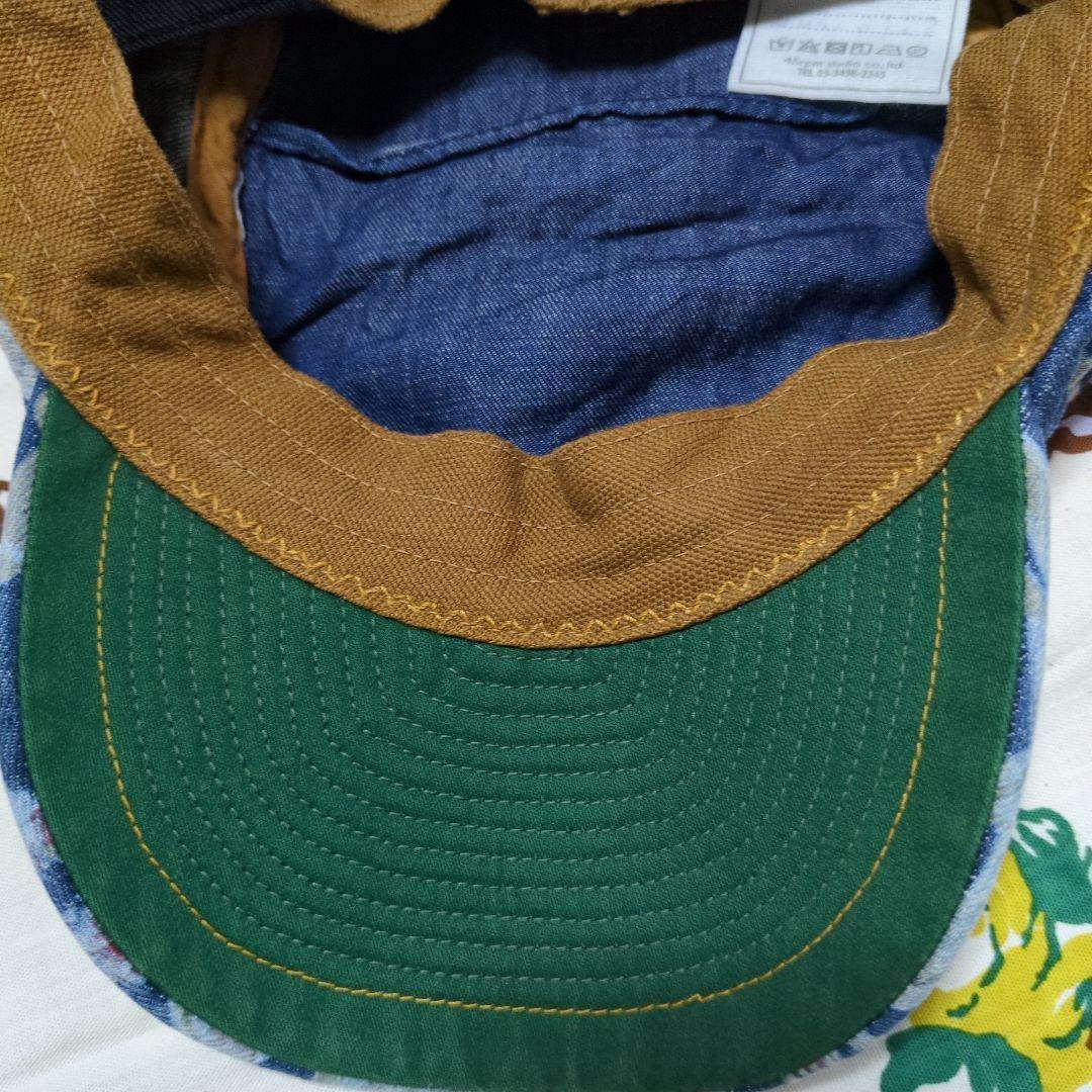 ★45R『新品未使用』ゴマデニムのリリープリントポッポキャップ