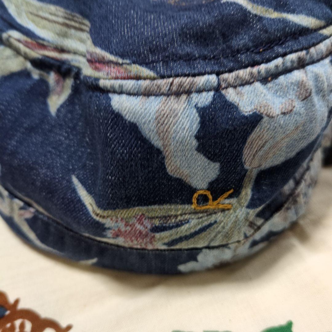 ★45R『新品未使用』ゴマデニムのリリープリントポッポキャップ