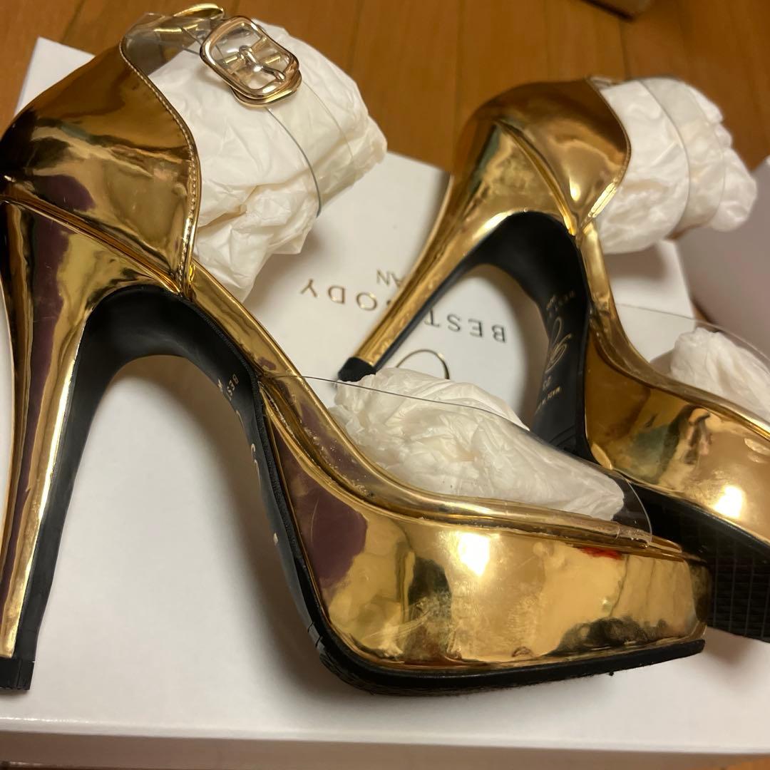 【※1/6までの限定出品】BBJ公式　ハイヒール　ゴールド23cm