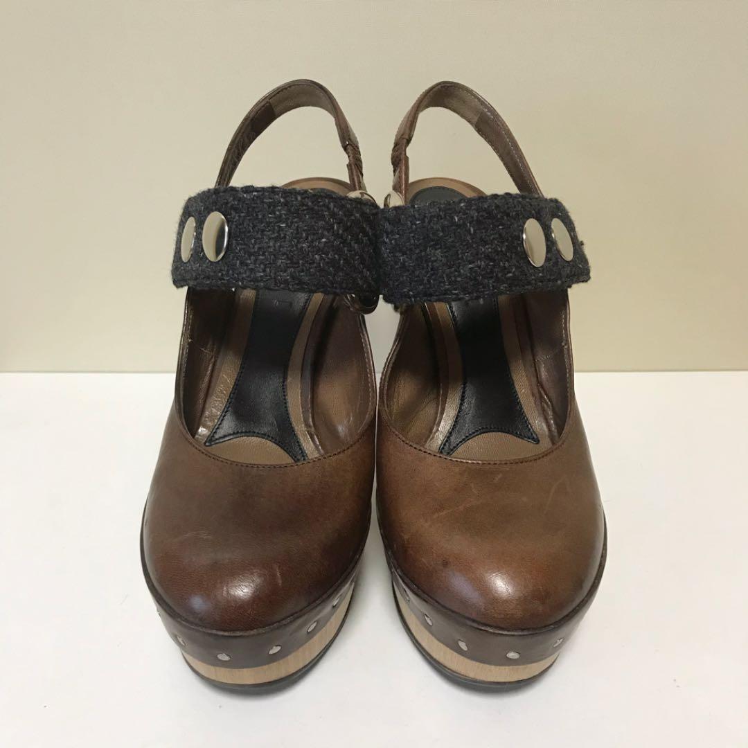 ☆美品 マルニ プラットフォーム ストラップ ハイヒール パンプス イタリア製