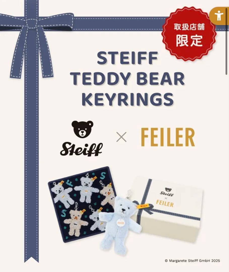 フェイラーシュタイフSteiff Teddy Bear Keyrings Set