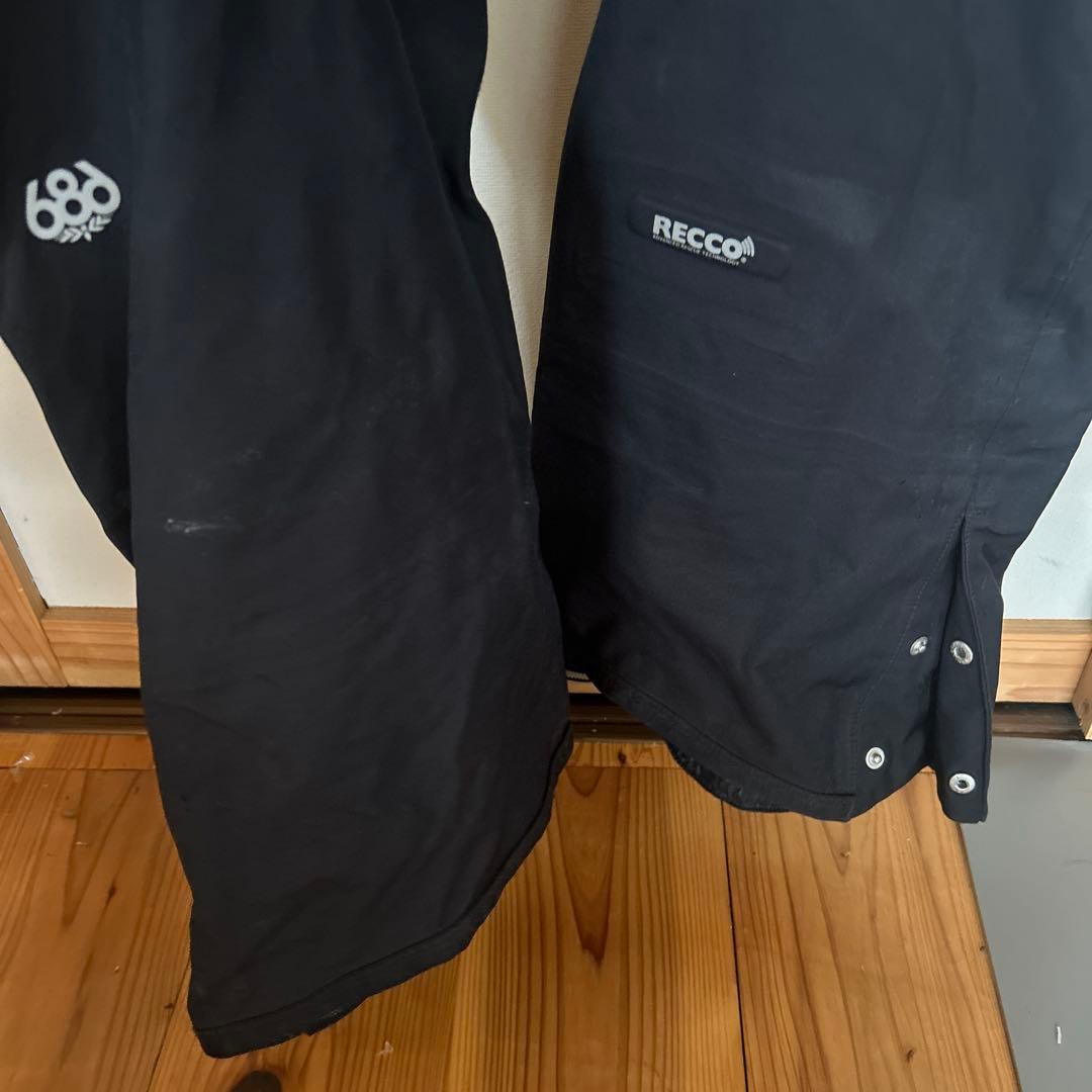 男性用スノーボード　686 ビブパンツ　サイズＬ　ブラック