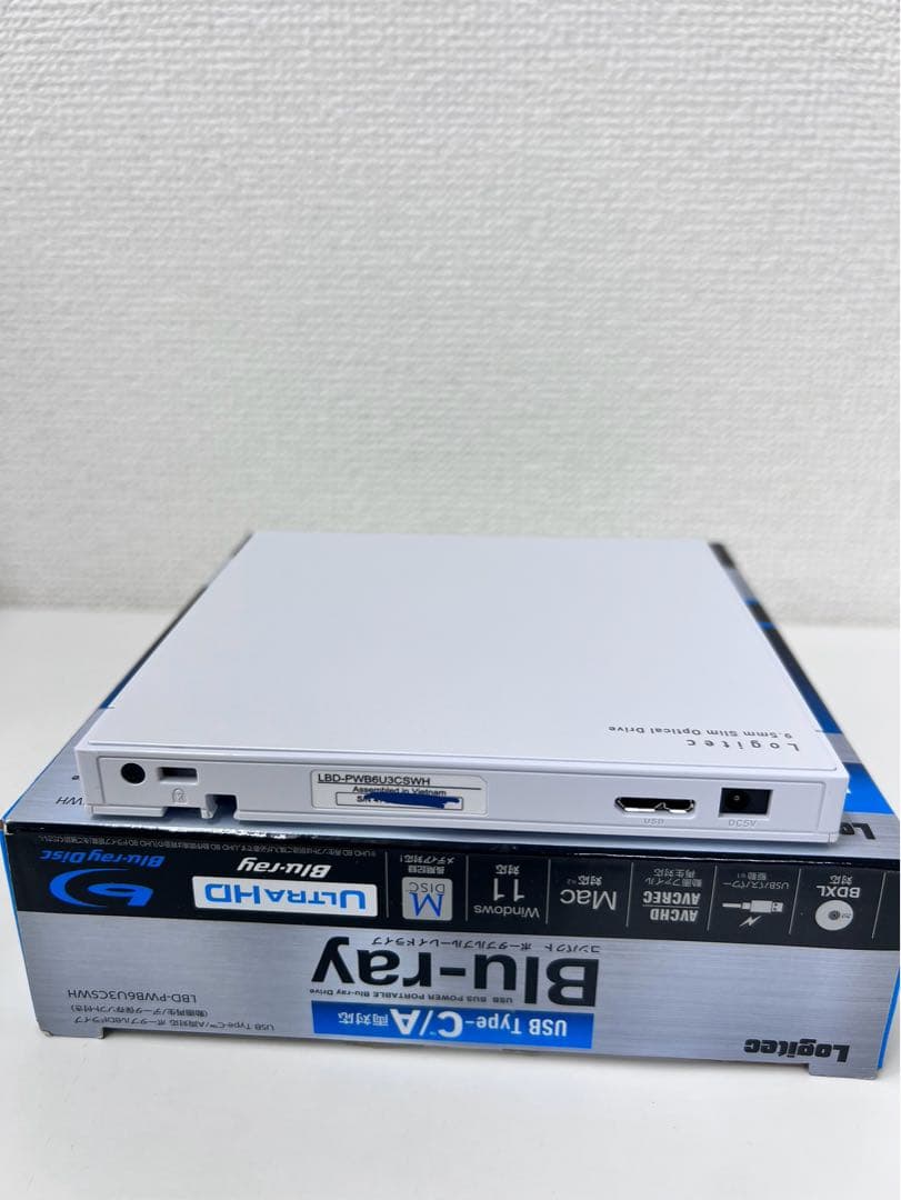 #DVD121ロジテック ブルーレイドライブ 外付けLBD-PWB6U3CSWH