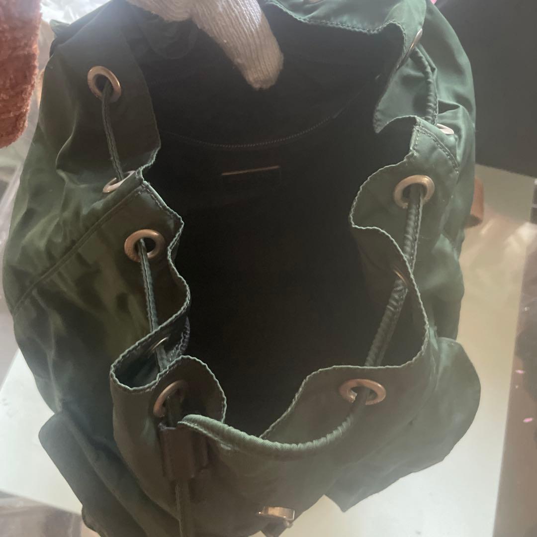 PRADA グリーン リュック確実正規品