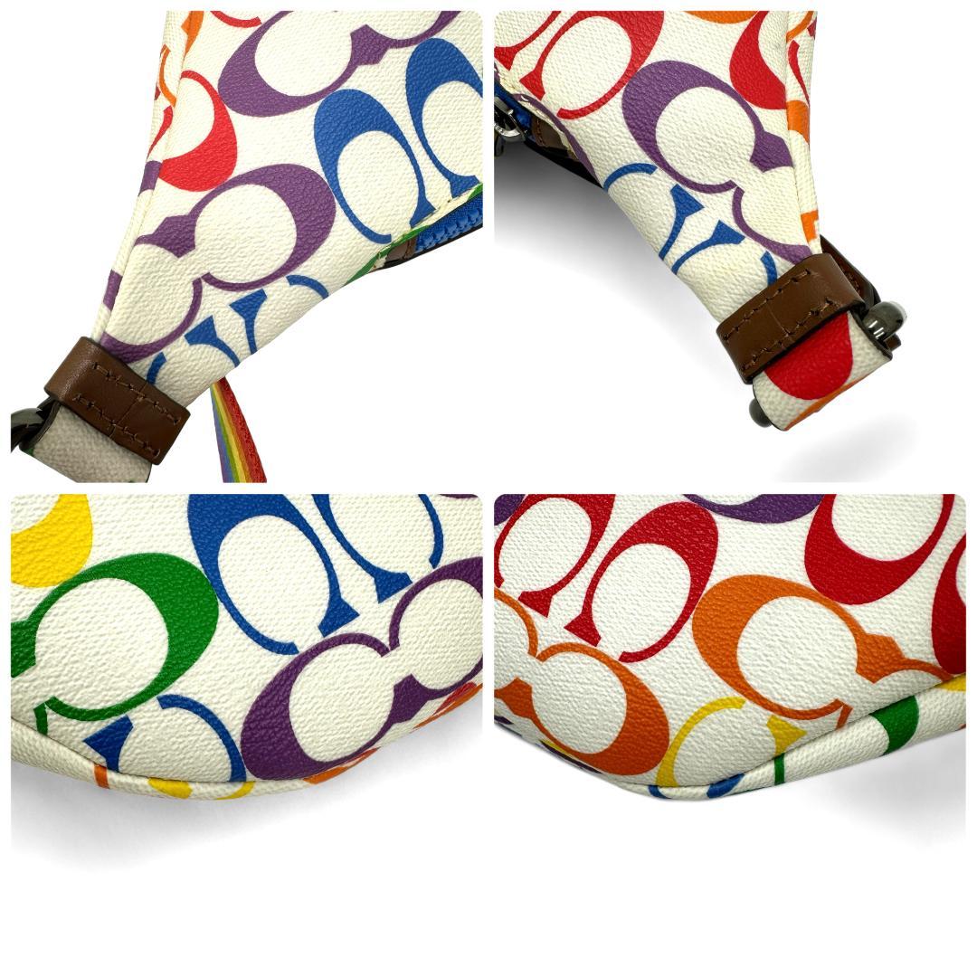 COACH 1809 シグネチャー マルチカラー ボディバッグ ウエストバッグ