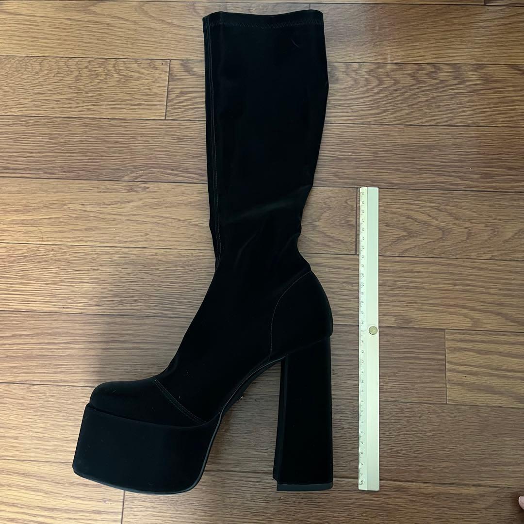 【新品未使用】Darich ウルトラストレッチレザーロングブーツ24.5cm