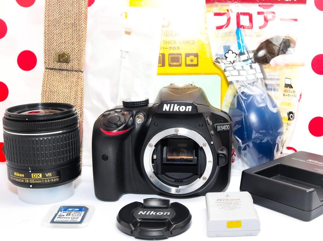 ニコン Nikon D3400❤スマホに転送❤小型軽量一眼レフ❤初めての一眼レフ