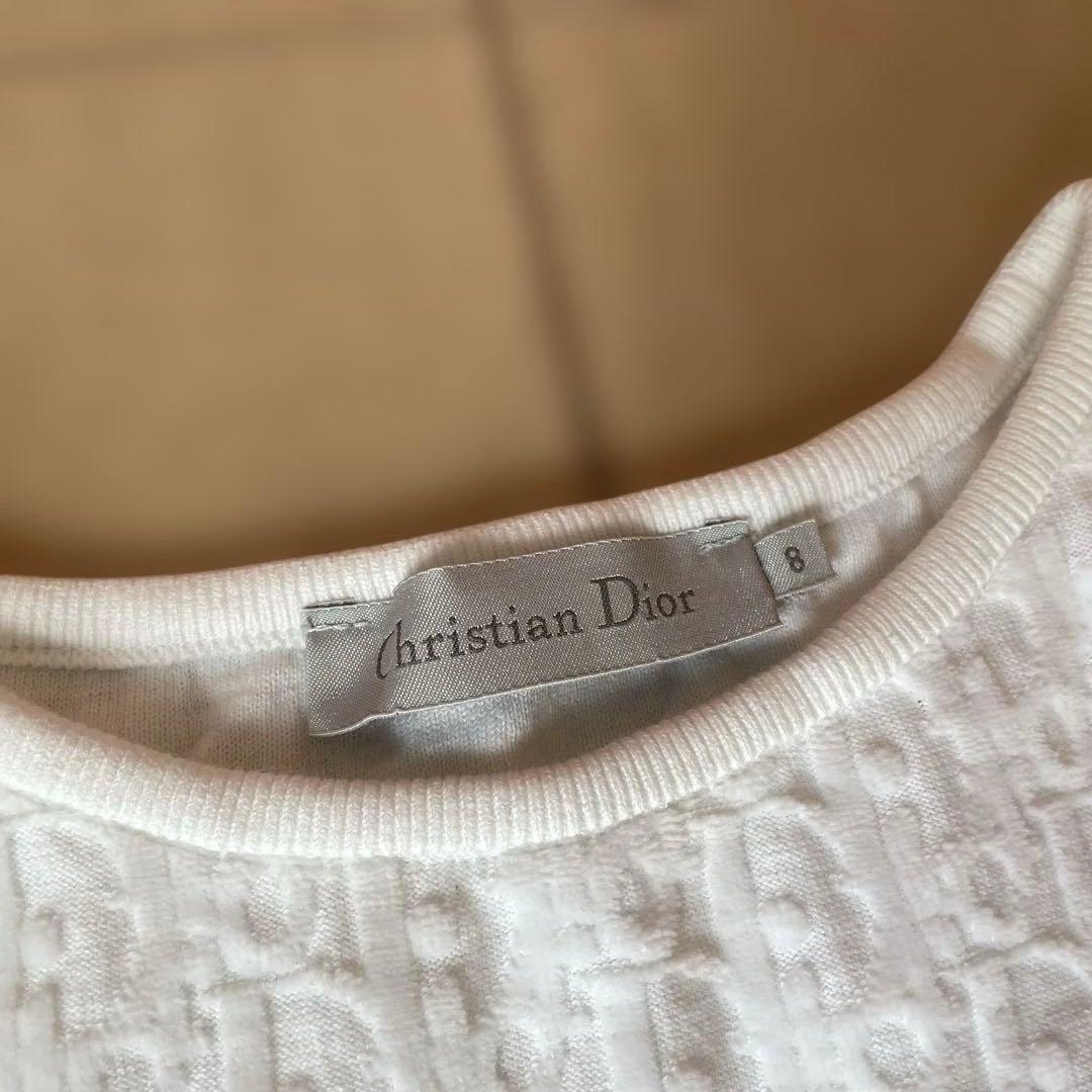 【Christian DIOR】 ホワイト　コットンワンピース8Ｙ