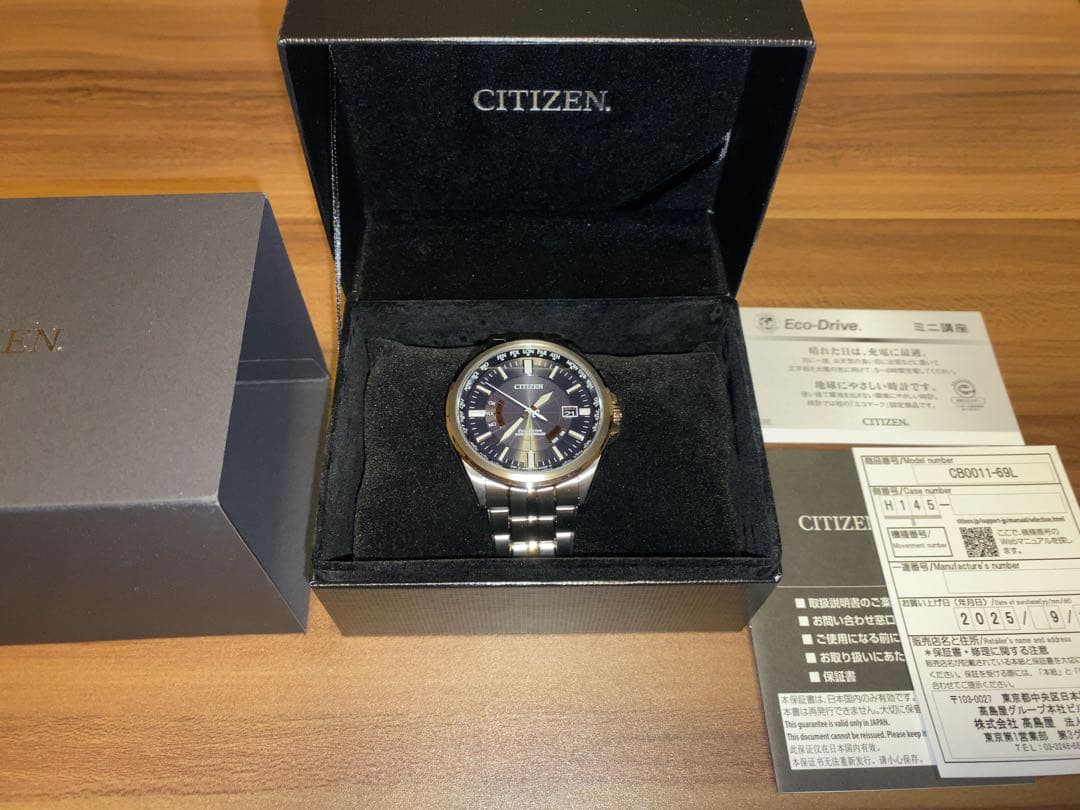 CITIZEN エコ・ドライブ 型番CB0011-69L シチズン 新品未使用