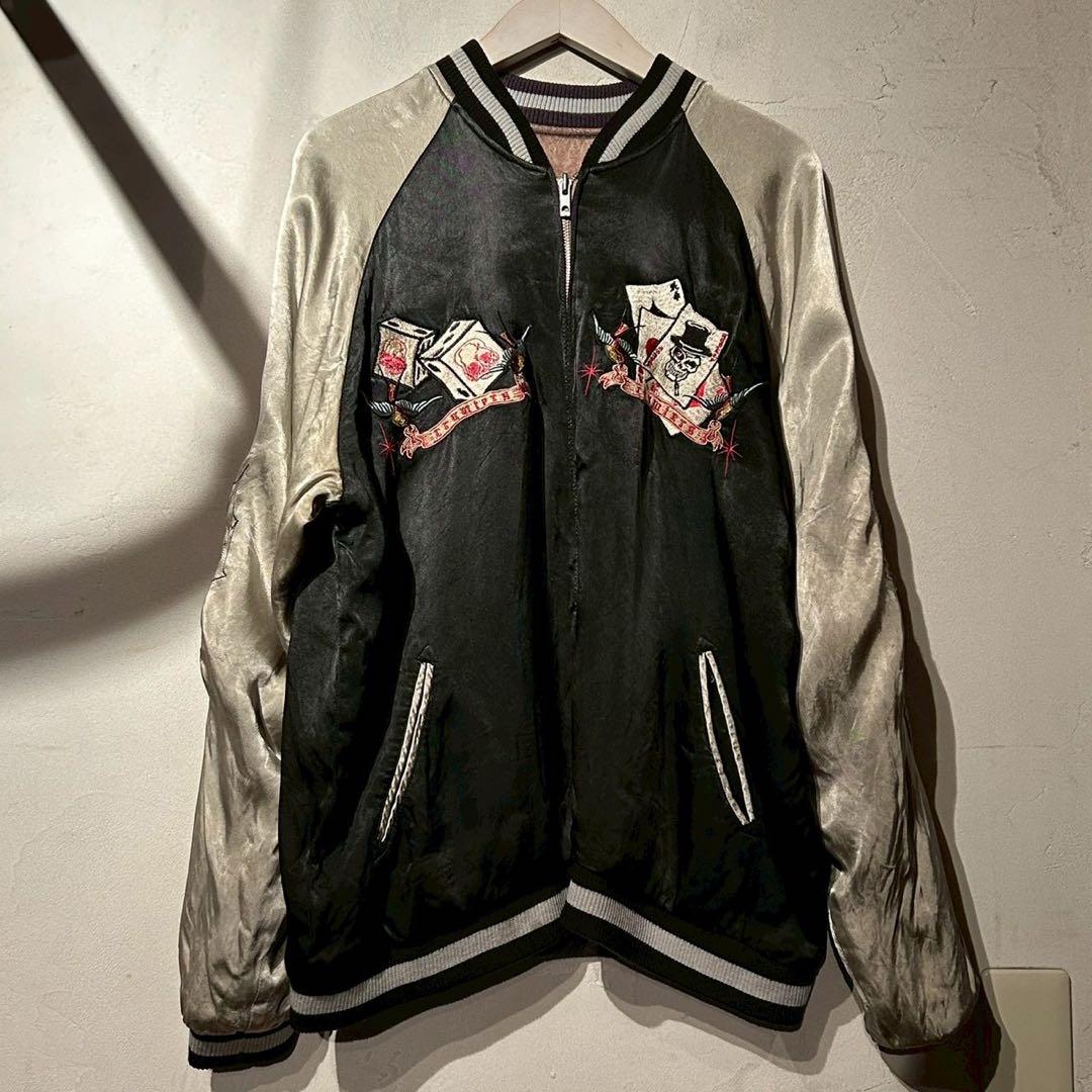 BackStreetCrawler リバーシブルスカジャン スカル×ダイス柄XL