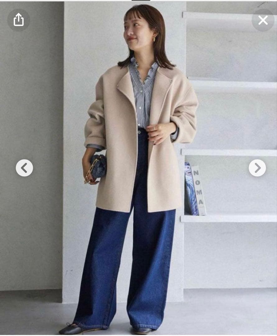 SLOBE IENA　HAMILTONダブルフェイスウールショートコート