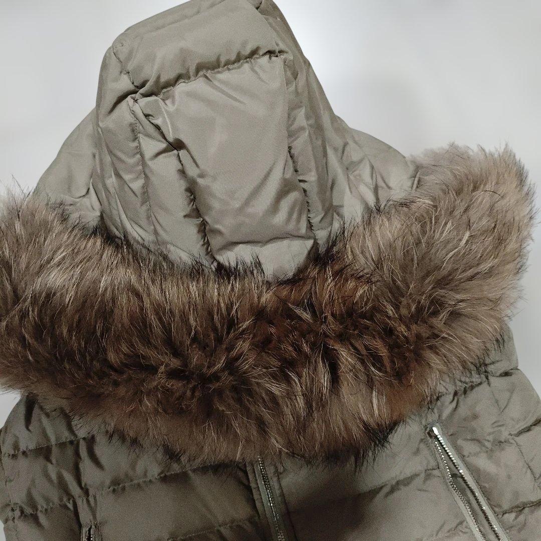 美品TATRAS ファー付きダウンベスト　フード　ファー取外し可能　サイズ1