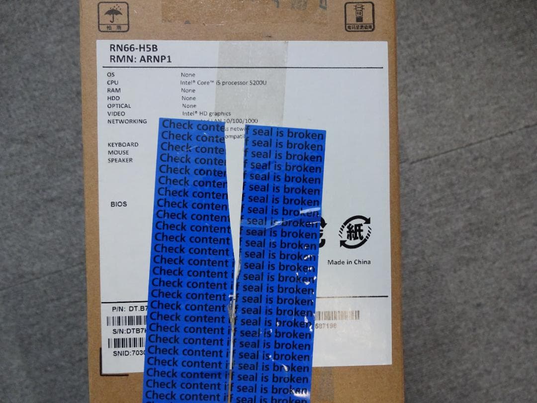 ミニPC Acer RN66-H5B 動作未確認品