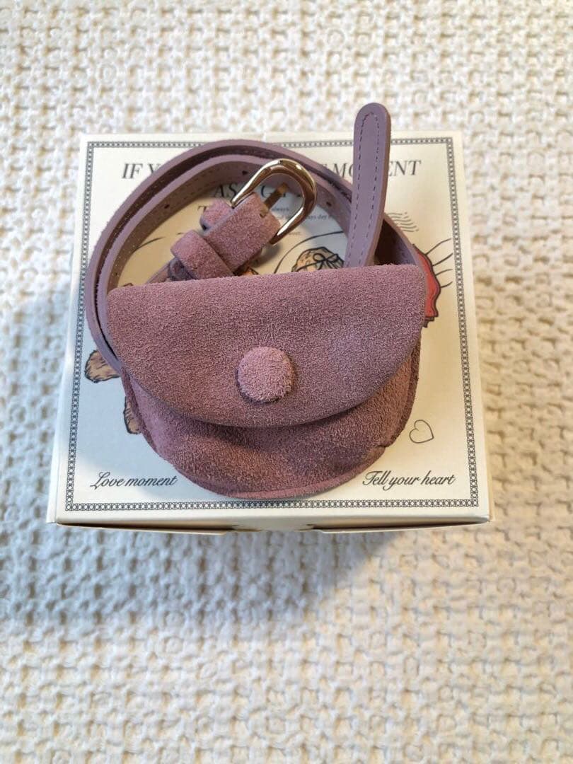 バッグ ecrin suede coin bag pink