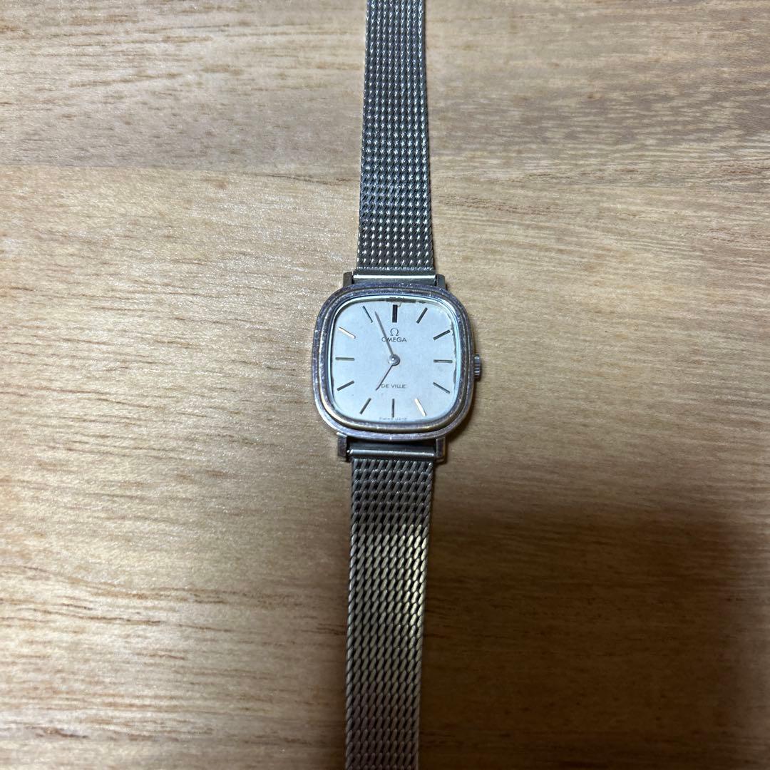 希少 オメガ Omega DEVILLE デビル シルバー 時計 可動品 女性用