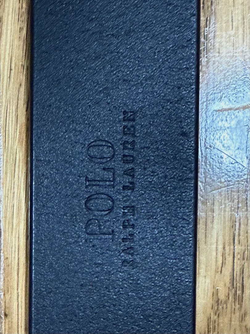カカ　POLO RALPH LAUREN 黒 レザー ベルト 86