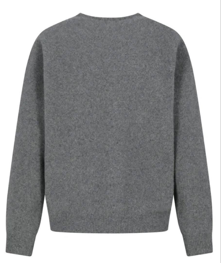 AMOMENTO グレー Vネック ニット セーター