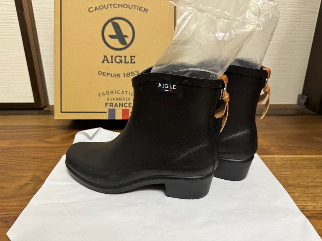 AIGLE 　新ロゴショートレインブーツ