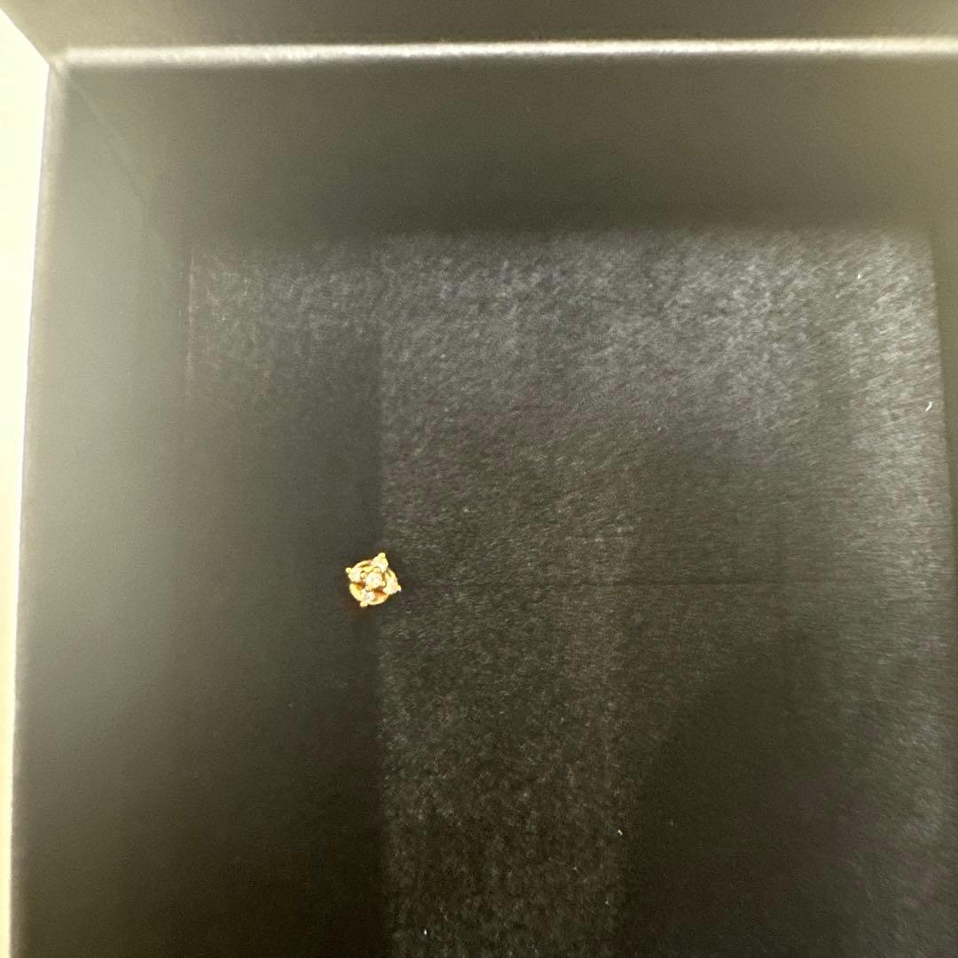 さきK18 ダイヤモンド フローラルピアス 片耳用