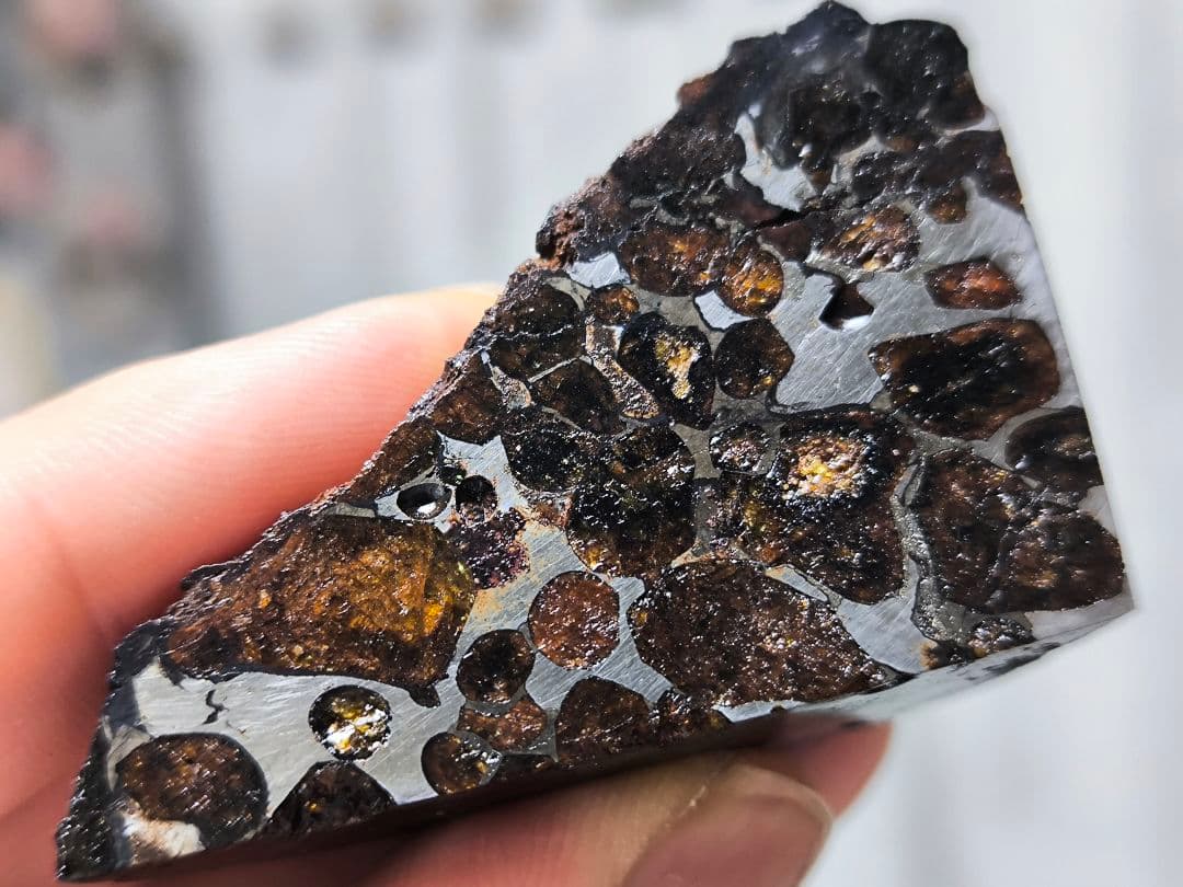 セリコ隕石 91g 外皮付き パラサイト 石鉄隕石