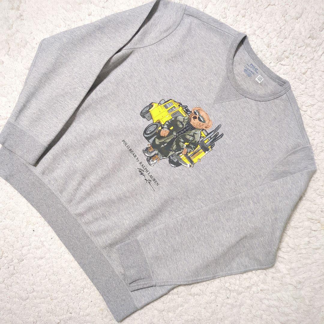 美品 ポロベアー ダブルニット スウエットシャツグレー XL ジープ
