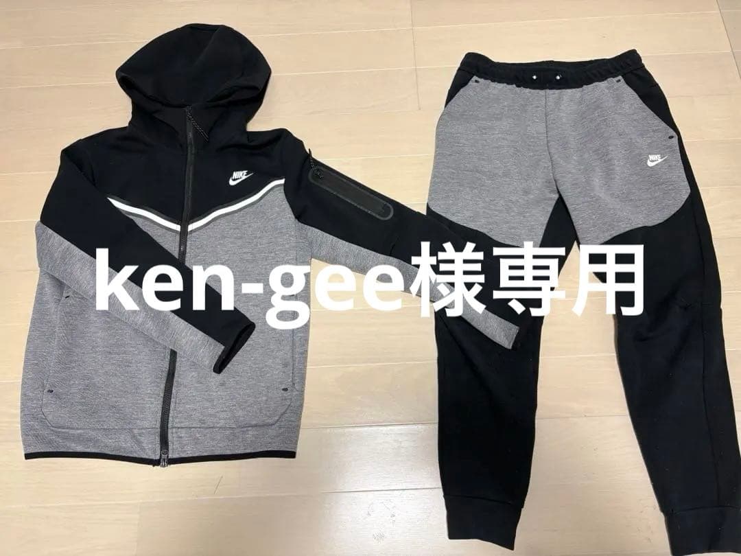 NIKE テックフリース ブラック×グレー Mサイズ セットアップ