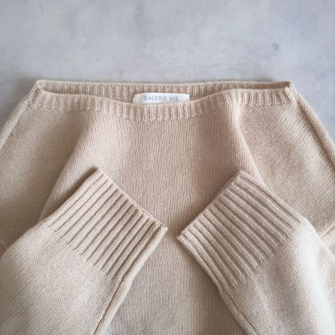 美品▲定価3.5万GALERIE VIE▲カシミヤ100% ニット プルオーバー