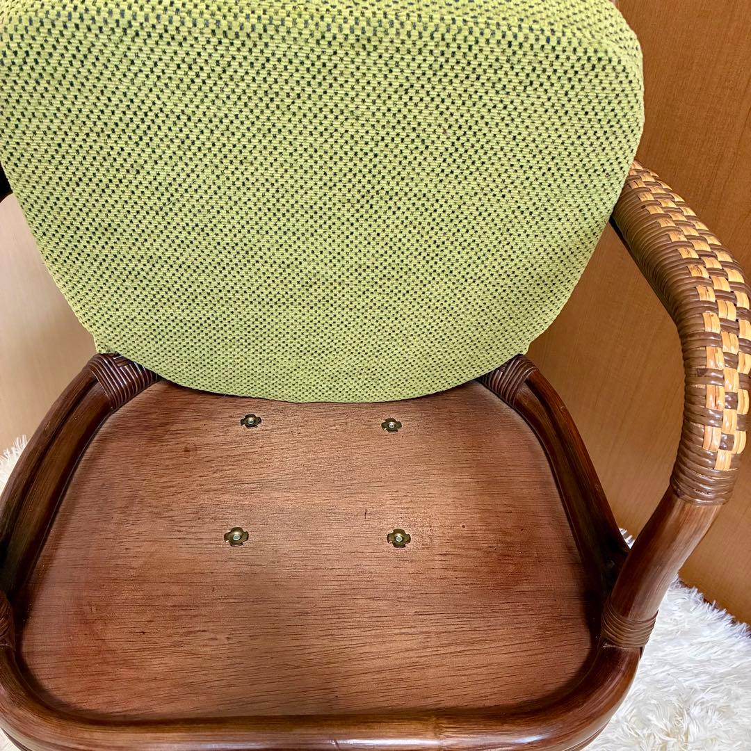 【極美品 】Kazama 籐 回転椅子 ラタン ハイチェア