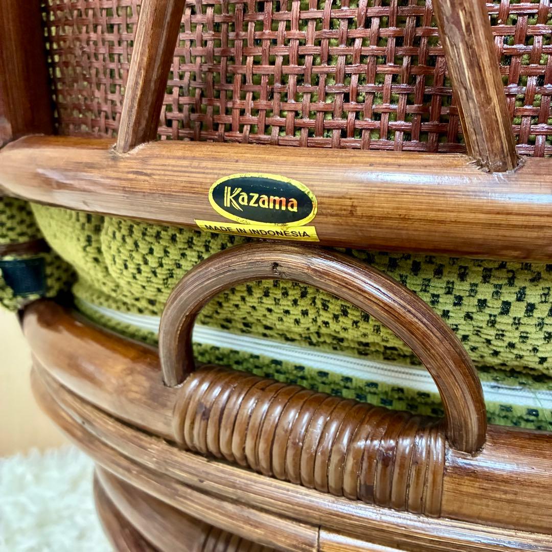 【極美品 】Kazama 籐 回転椅子 ラタン ハイチェア