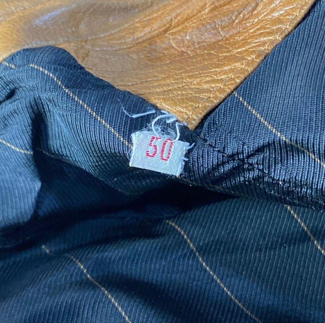 ロエベ LOEWEラムスキン レザー ジャケット ブルゾン 50キャメル