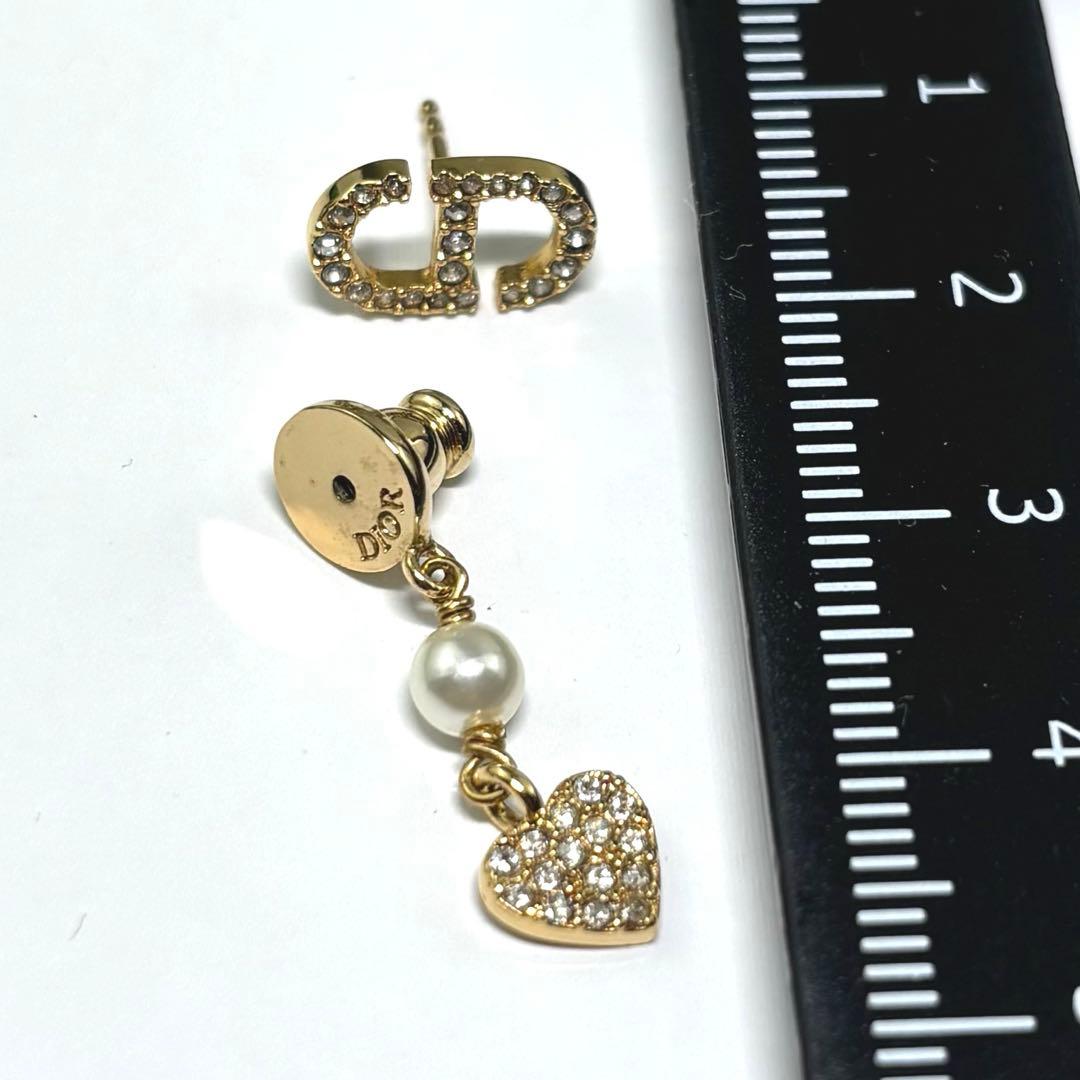 片耳✨美品Christian Dior ディオール　ラインストーン ロゴ ピアス