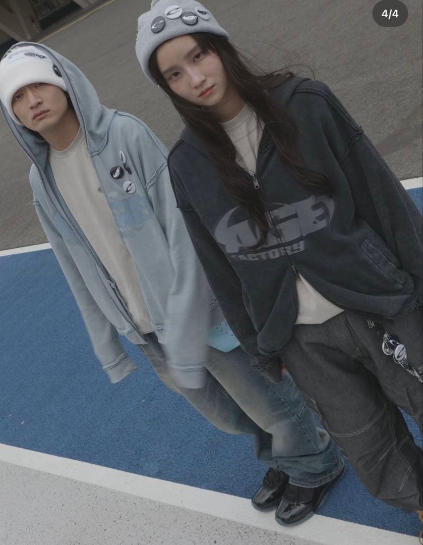 Age Factory × CPGコラボ パーカー ブルー L