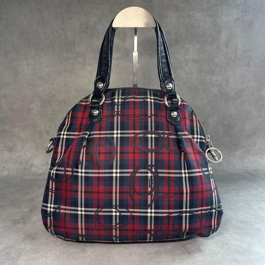 バッグ Y2K COACH Poppy Signature Check Handbag