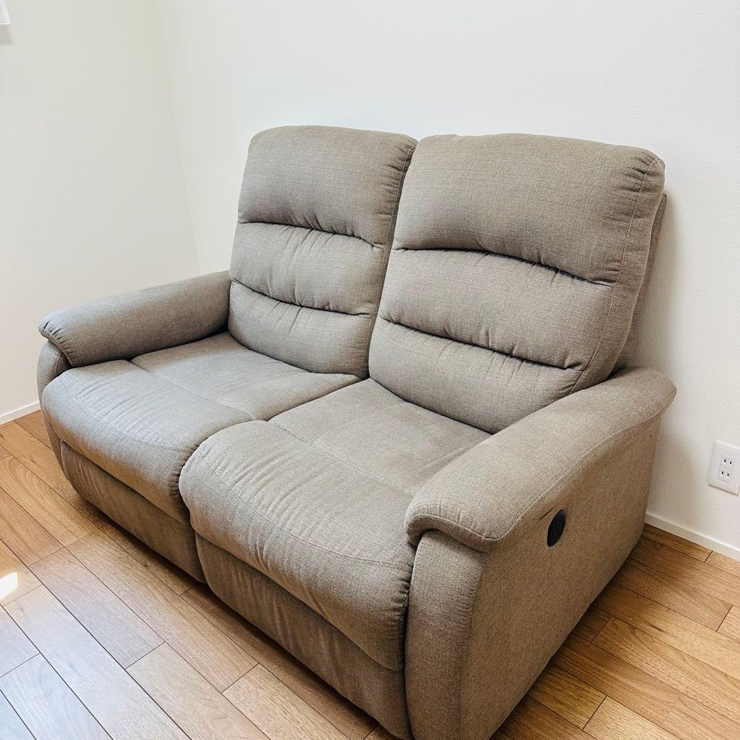 【送料込み】ニトリ 電動リクライニングソファ nビリーバ 2人掛け ベージュ