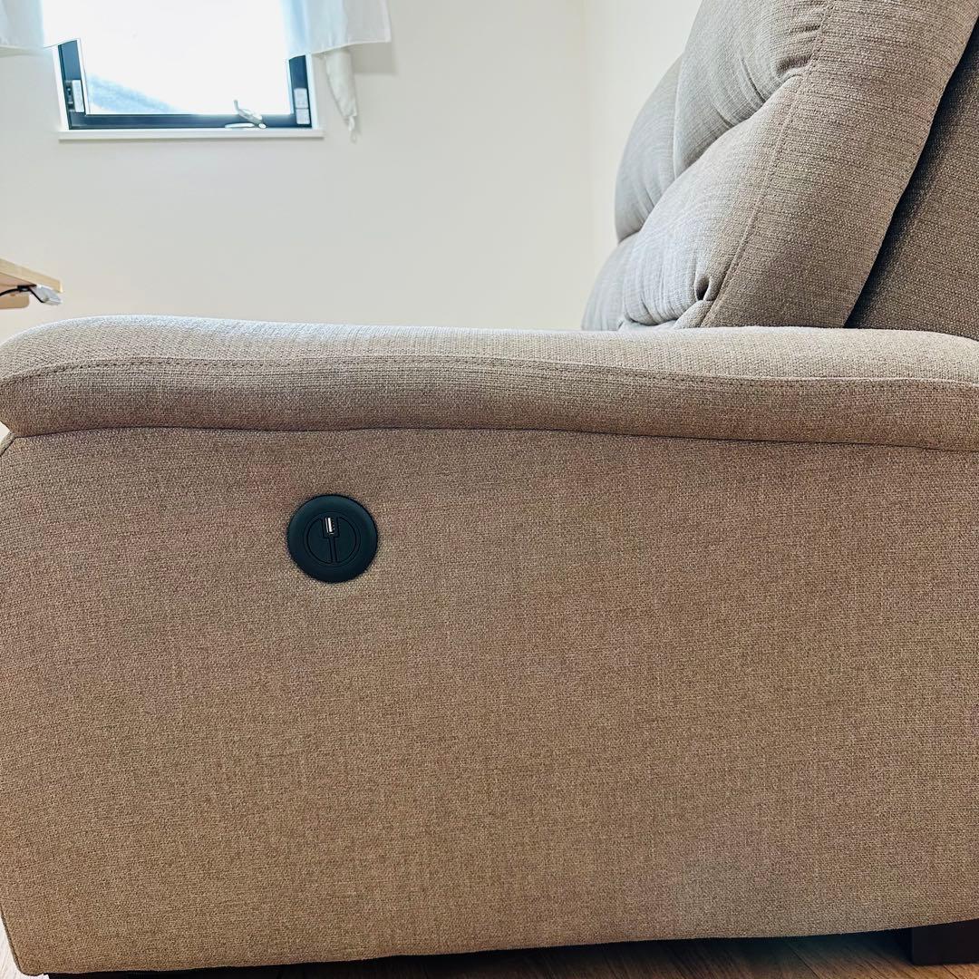 【送料込み】ニトリ 電動リクライニングソファ nビリーバ 2人掛け ベージュ