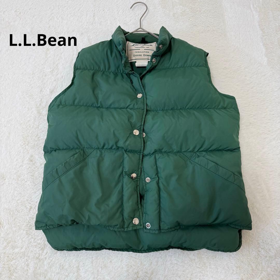 ヴィンテージ エルエルビーン ダウンベスト 70s 筆記体タグ M 希少 激レア