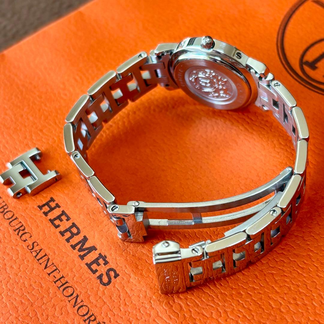 【HERMES】✨極美品✨ ピンクシェル クリッパーナクレ レディース 腕時計