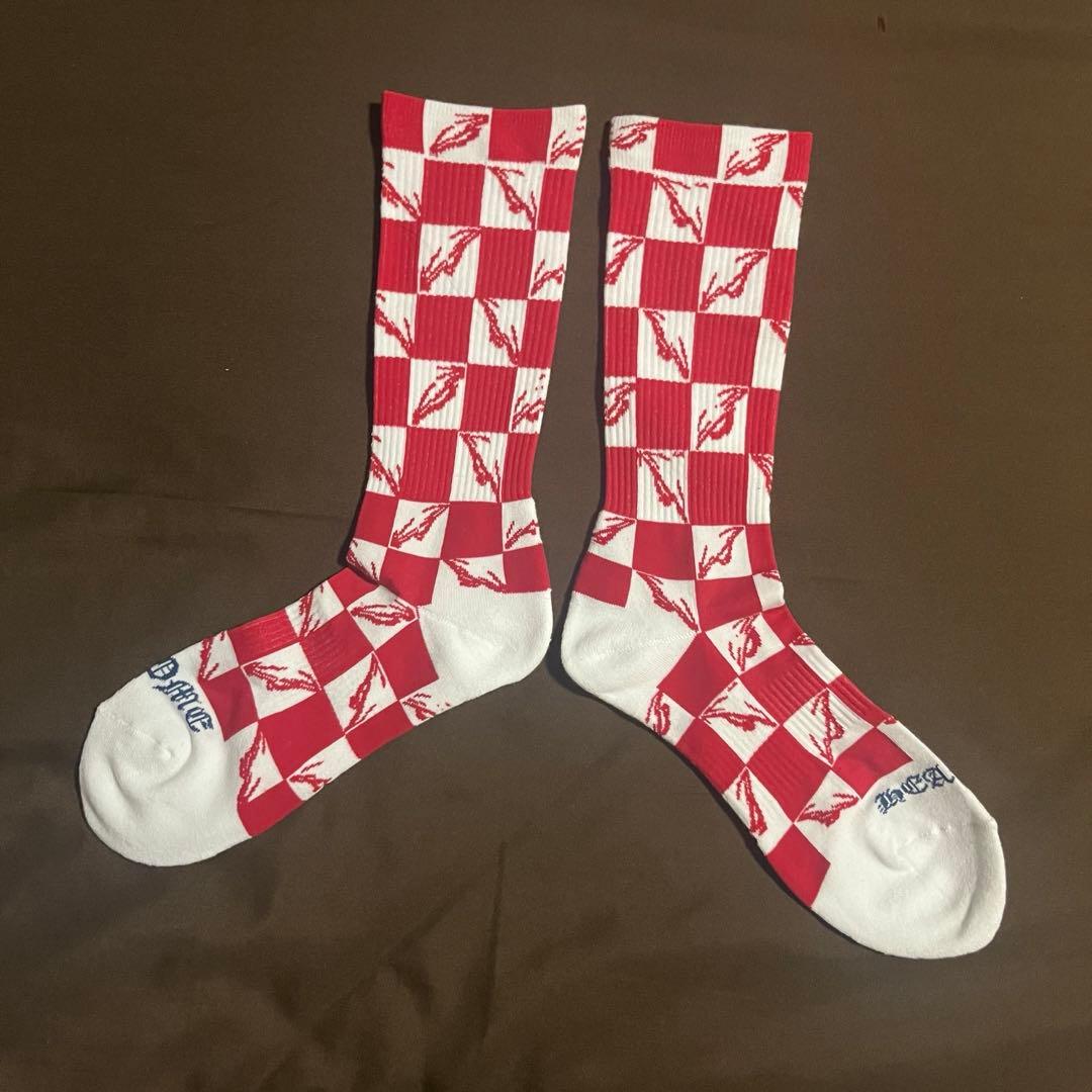 クロムハーツ　ソックス　レッド&ブルー