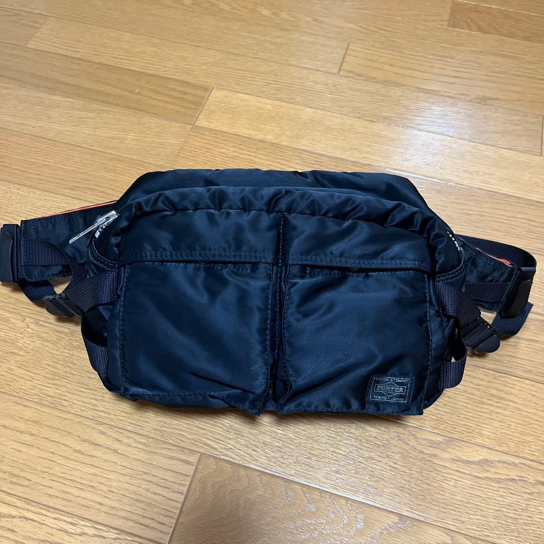 【美品】PORTER ポーター タンカー ボディバッグ ウエストポーチ　ブラック