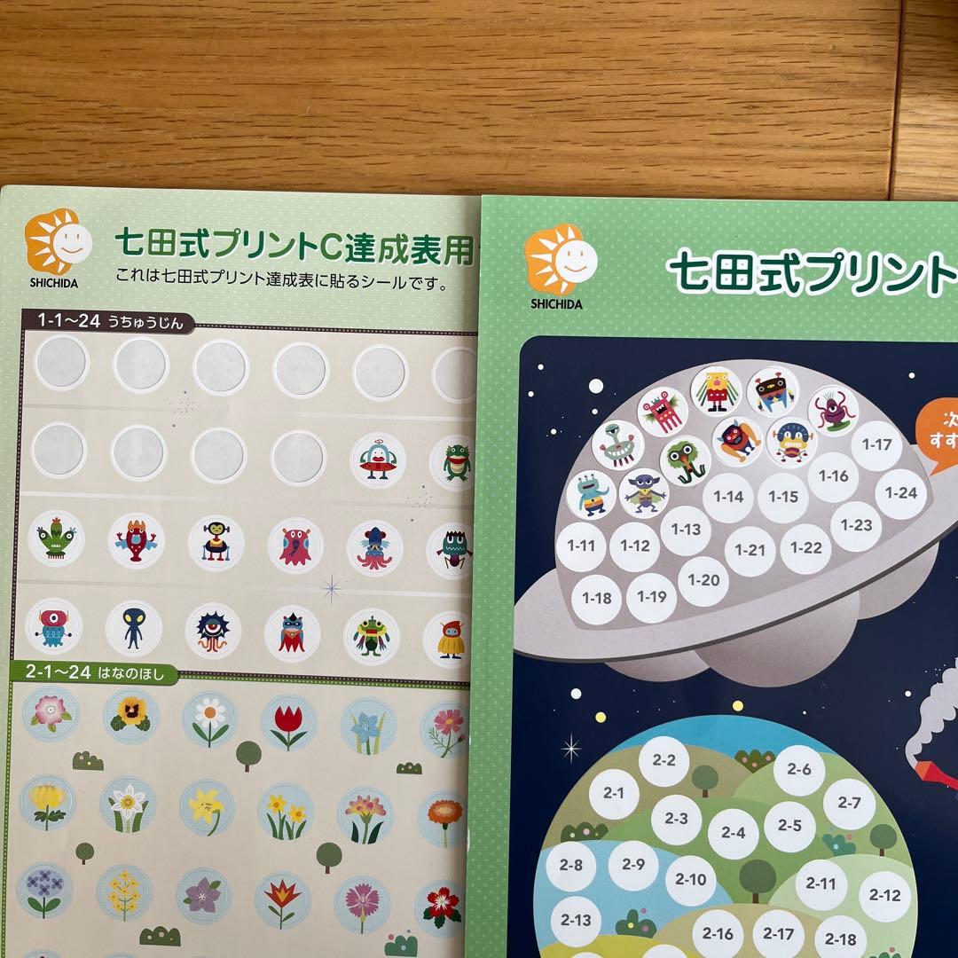 七田式 プリントC 知育教材　ちえもじかず